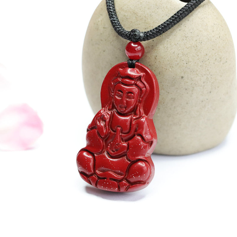 Purple Gold Sand Guanyin Jewelry Pendant