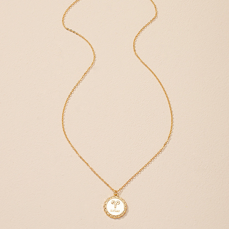 Zodiac Symbol Necklace with Hip Hop Vibes and European Flair