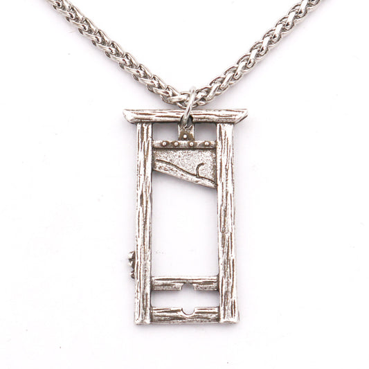 Gothic Rock Pendant Necklace with Axe Photo Frame Detail