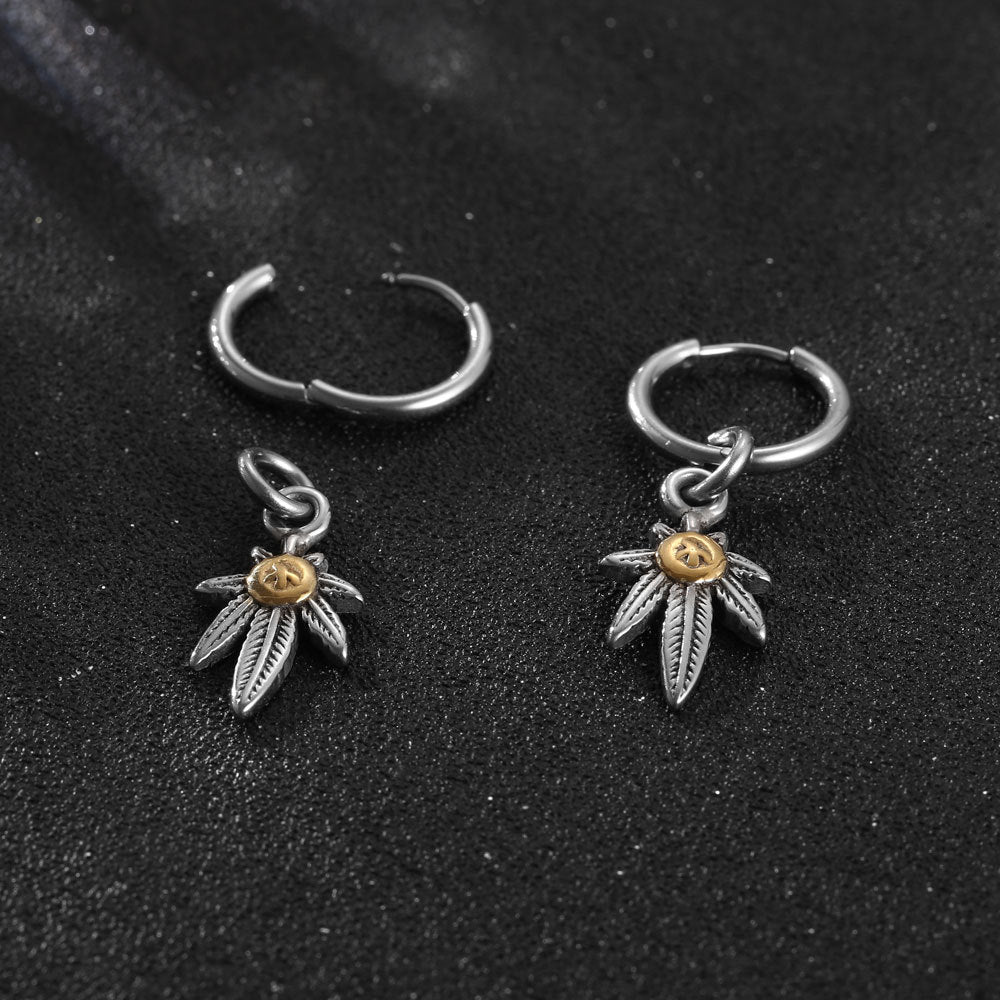 Korean Premium Flying Eagle Unisex Earrings - Trendy Stainless Steel Round Wire Buckles for Fashion Enthusiasts