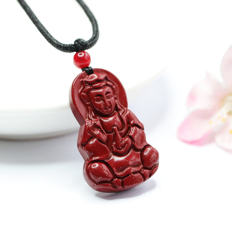 Purple Gold Sand Guanyin Jewelry Pendant