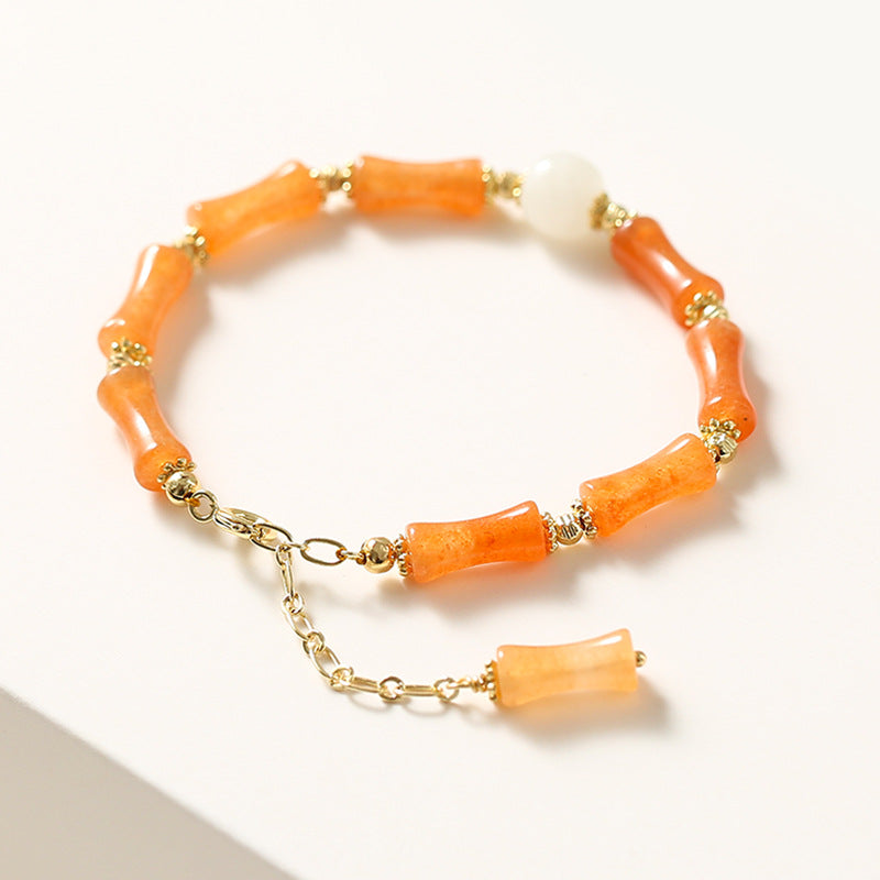 Elegant Chinese Style Jade and Aventurine Bracelet - Fortune's Favor Collection