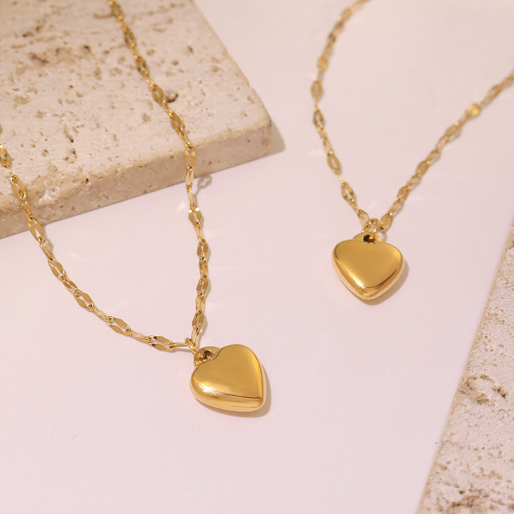 Korean Campus Girl Heart Bracelet with Peach Heart Pendant