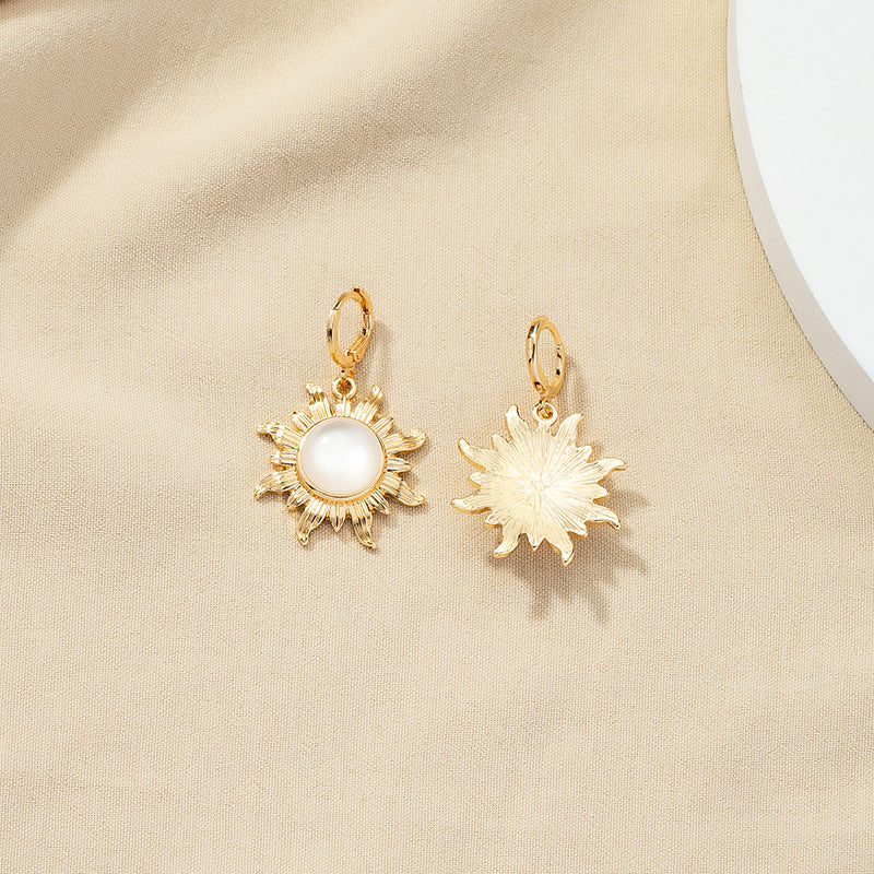 Sunflower Verve Earrings - Vintage French Style Jewelry for Women