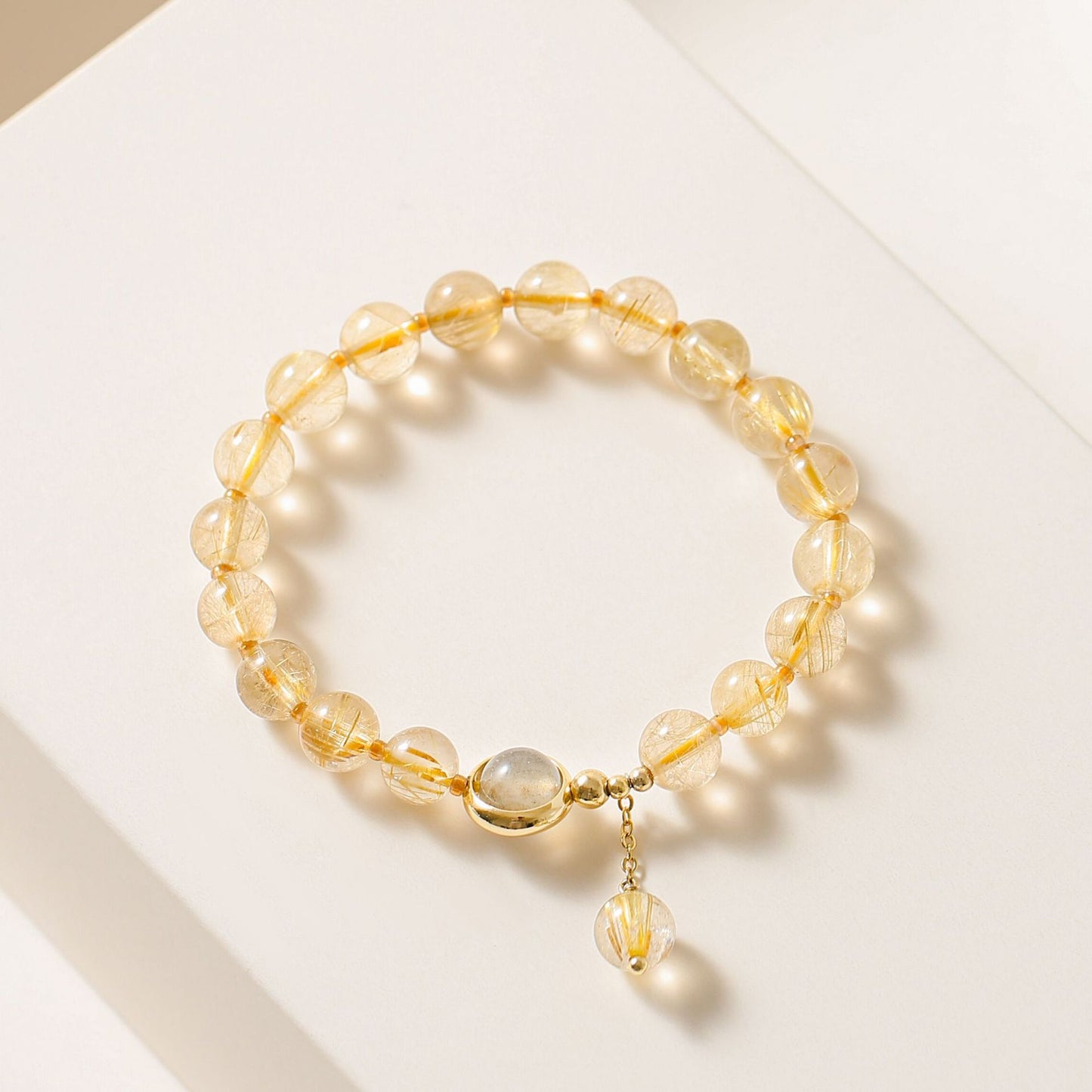 Golden Hair Crystal Sterling Silver Bracelet - Fortune's Favor Collection