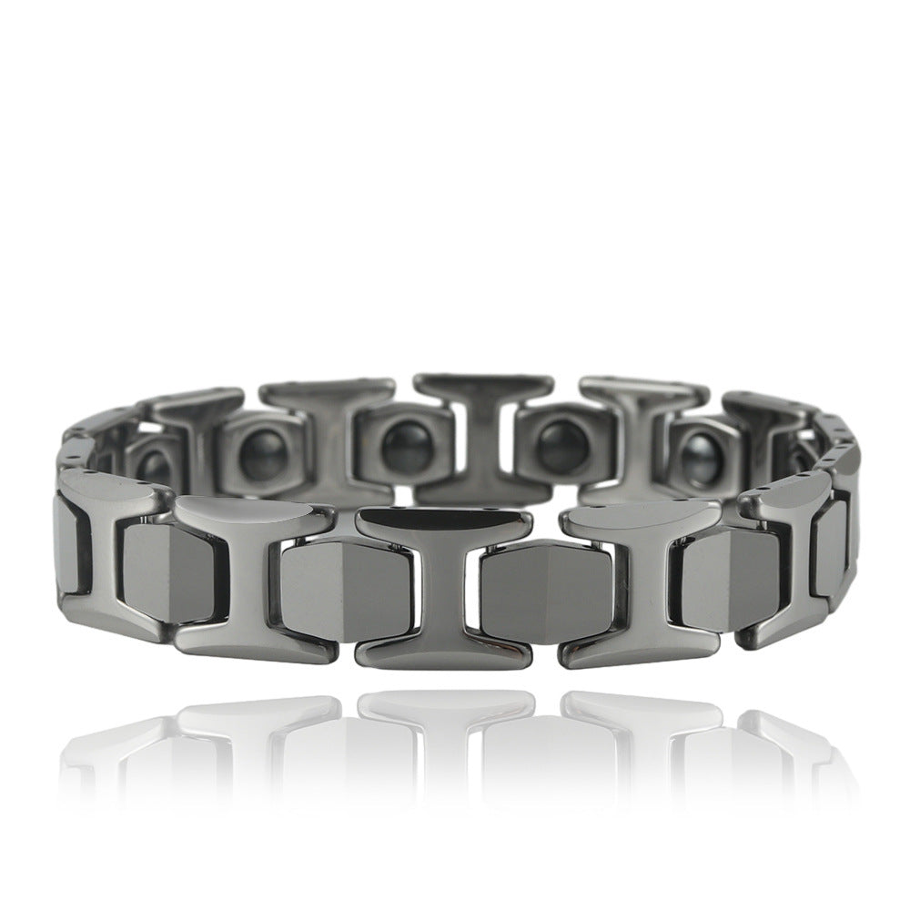 Customizable Tungsten Steel Punk Bracelet for All – Trendy Titanium Jewelry