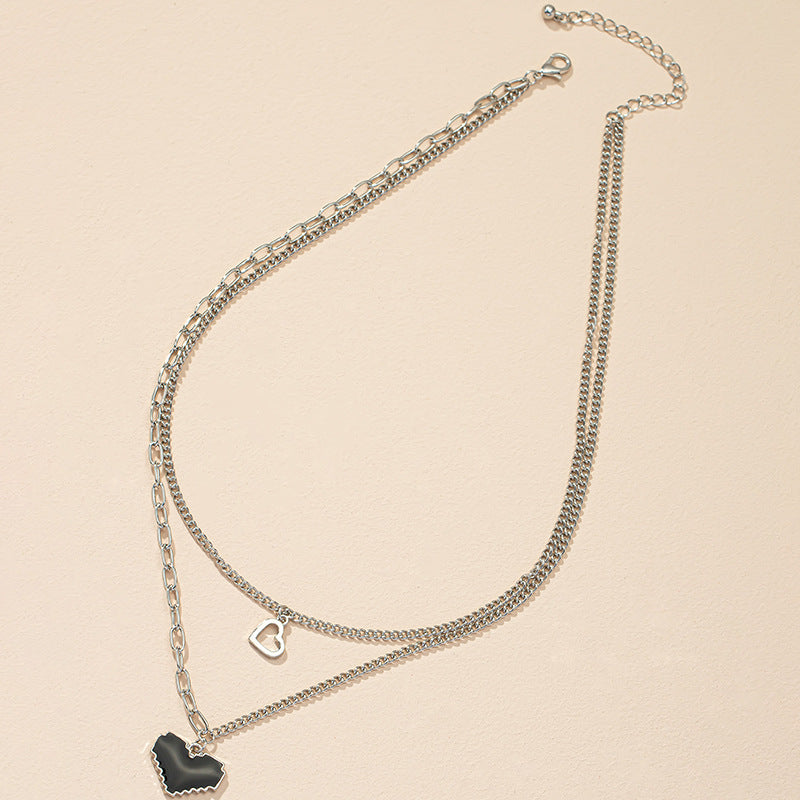 Double-Layer Love Necklace with Niche Design - Vienna Verve Collection