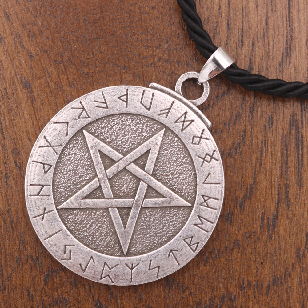 Mystical Rune Pendant Necklace for Men - Norse Legacy Collection