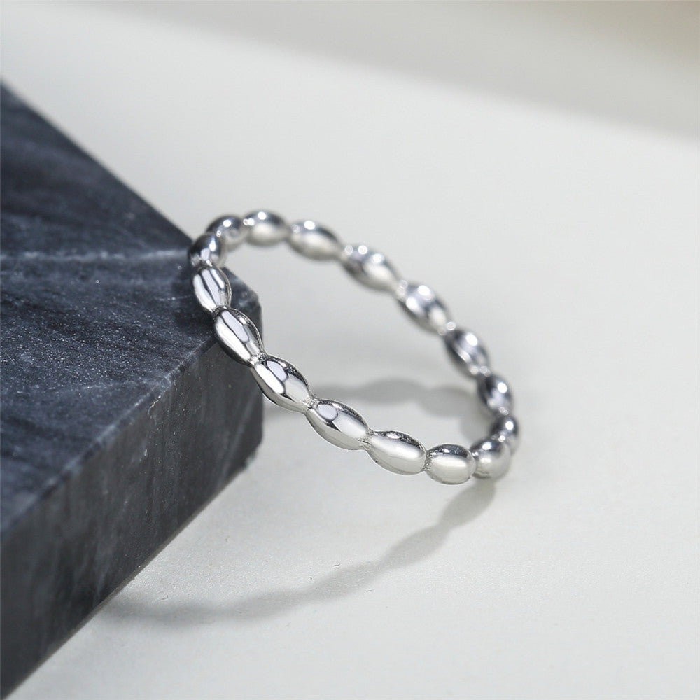 Minimalist Korean Style Titanium Steel Women's Ring