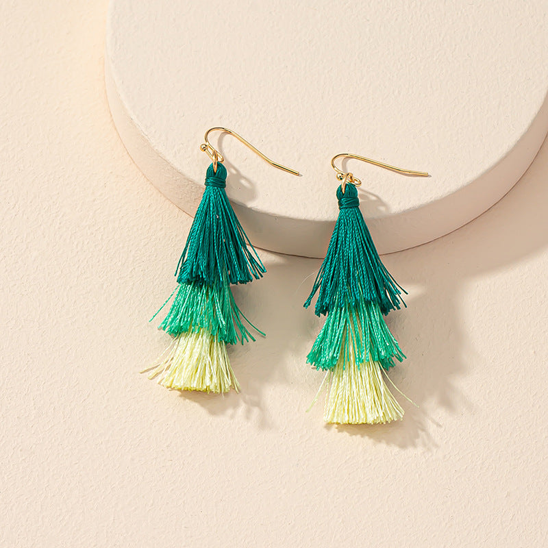 Chic Plush Tassel Earrings - Vienna Verve Collection.