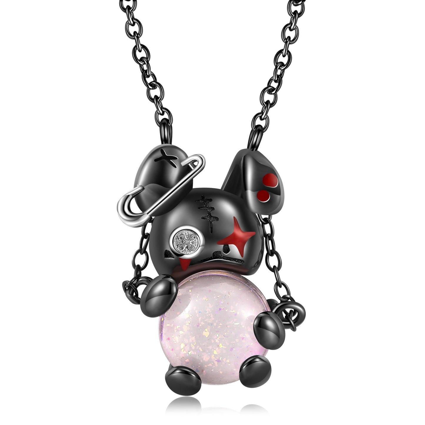 Violent Doll Rabbit Pendant Silver Necklace