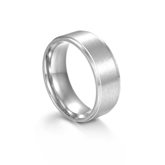 Matte Black Stainless Steel Men's Fashion Ring - Wholesale Jewelry Collection