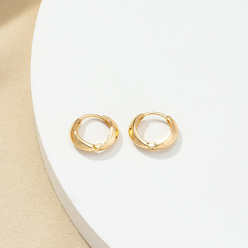 Chic Gold Metal Circle Earrings