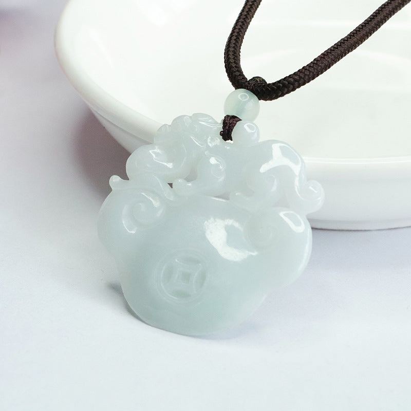 Fortune's Favor Sterling Silver Jade Pendant