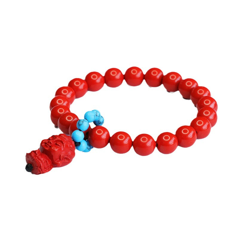 Red Sand Baby Buddha Cinnabar Bracelet