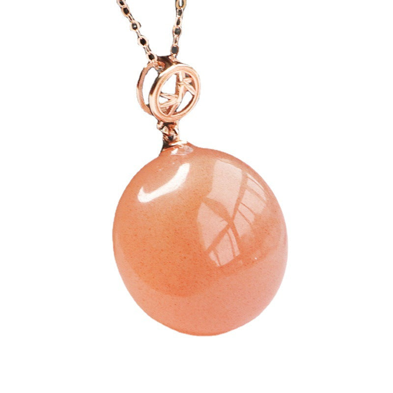 Rose Gold Necklace with Sterling Silver Agate Pendant