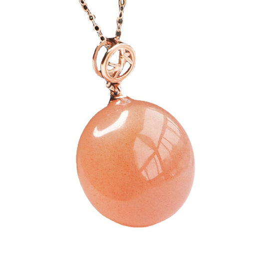 Rose Gold Necklace with Sterling Silver Agate Pendant