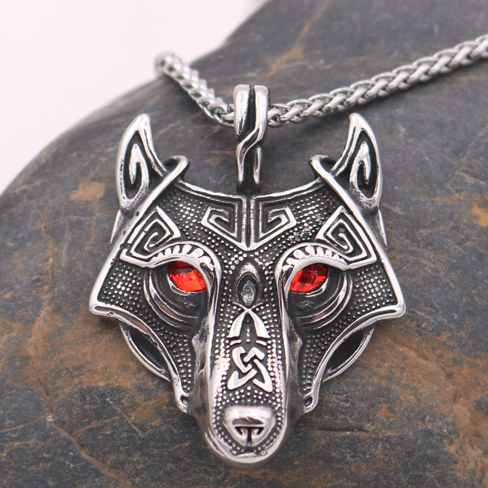 Mystical Viking Wolf Necklace with Celtic Touch