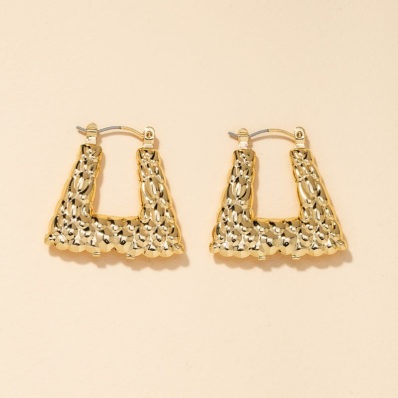 Geometric Metal Statement Earrings - Vienna Verve Collection