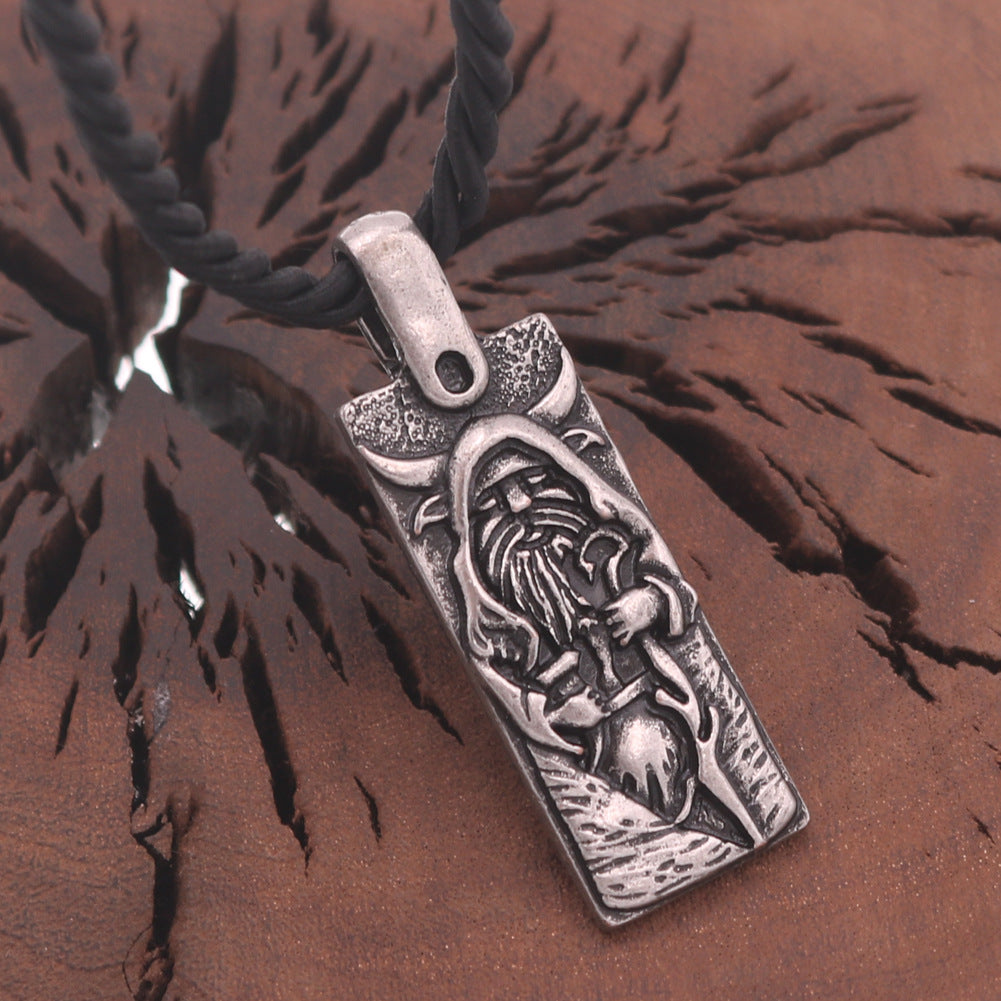 European and American Viking Jewelry Norse Legacy Odin Pendant Necklace