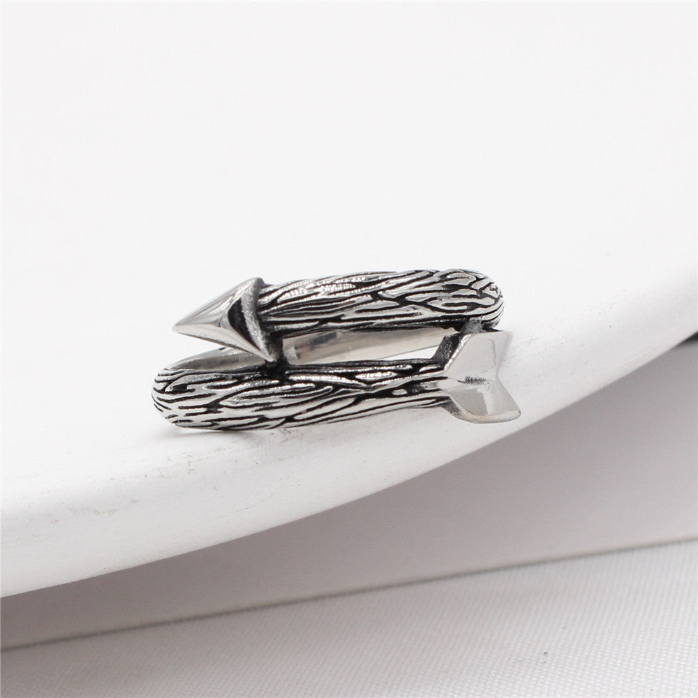 Cupid Arrow Titanium Steel Rings for Men and Women