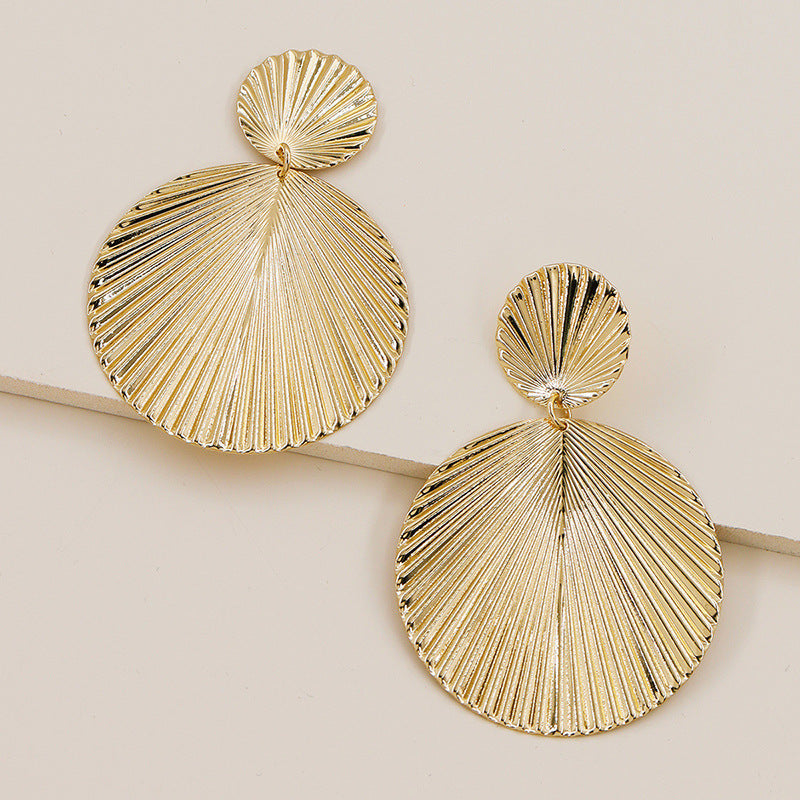 Exaggerated Metal Texture Earrings from Vienna Verve Collection