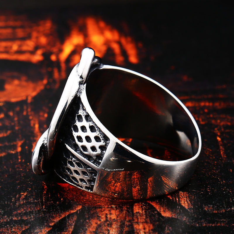 Viking Celtic Knot Titanium Steel Ring for Men – Elegant Stainless Steel Fashion Jewelry