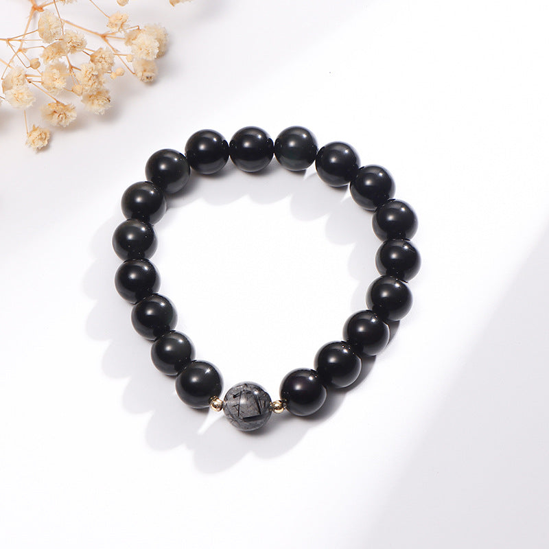 Obsidian Couples Bracelets Set for Men and Women