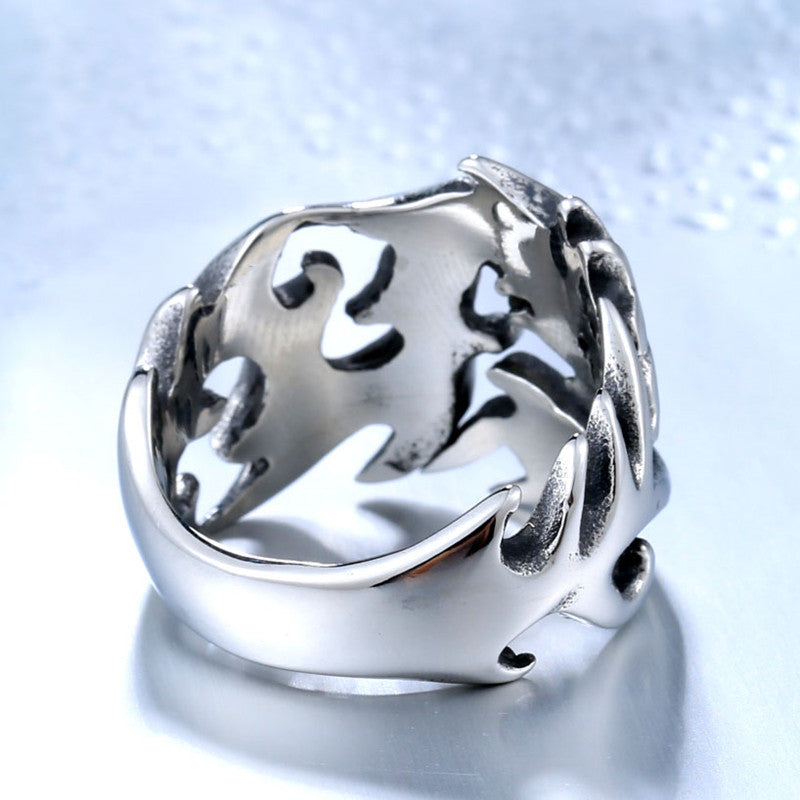 Titanium Steel Dragon Rings for Men - European and American Fashion Wholesale Jewelry