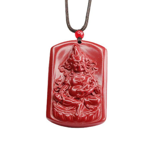 Cinnabar Pendant God of Wealth Pendant