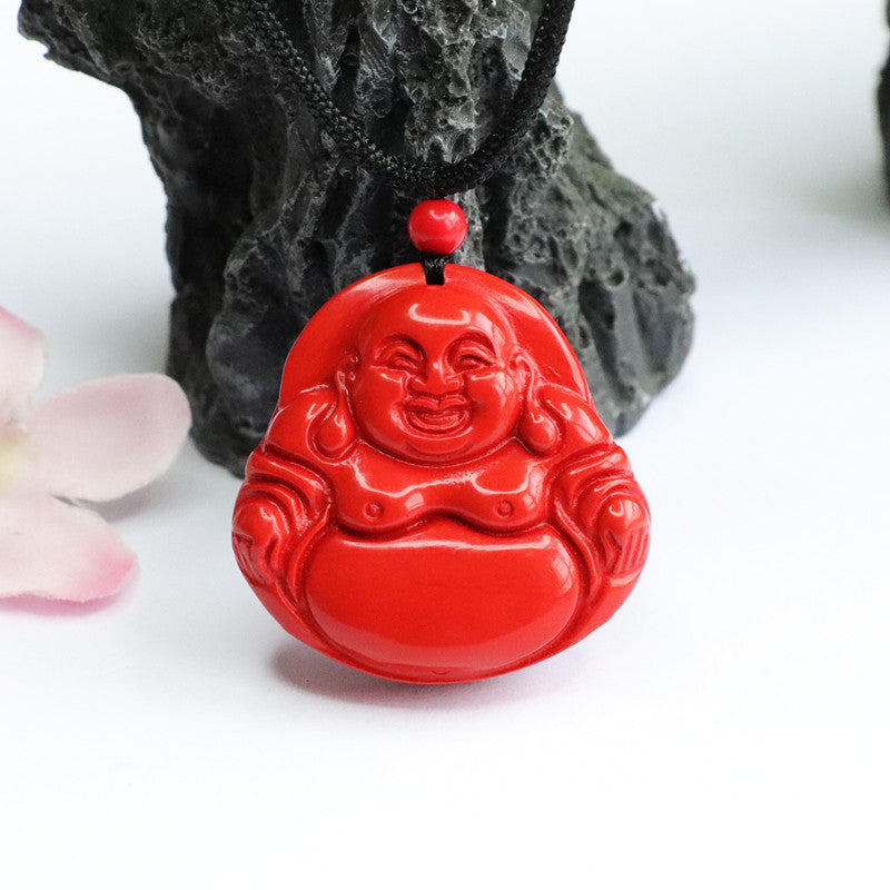 Cinnabar Pendant Red Sand Buddha Pendant Jewelry