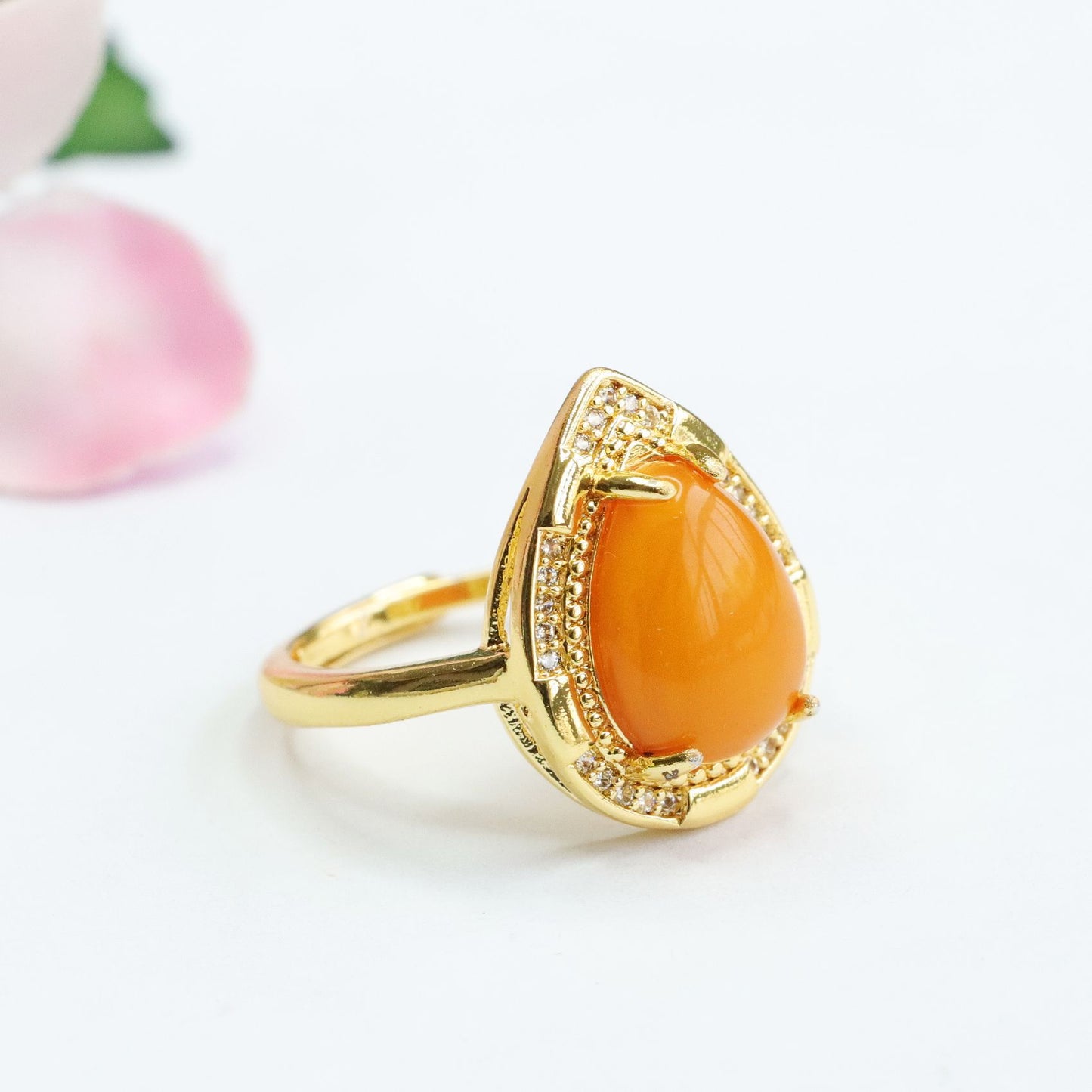 Honey Drop Sterling Silver Ring