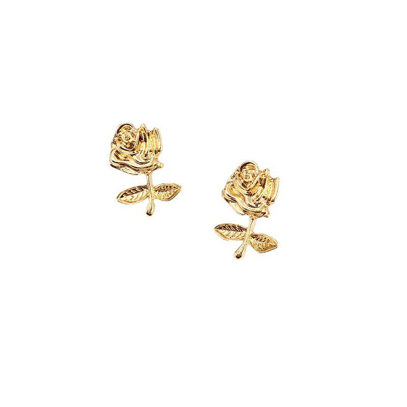 Metal Rose Earrings - Vienna Verve Collection