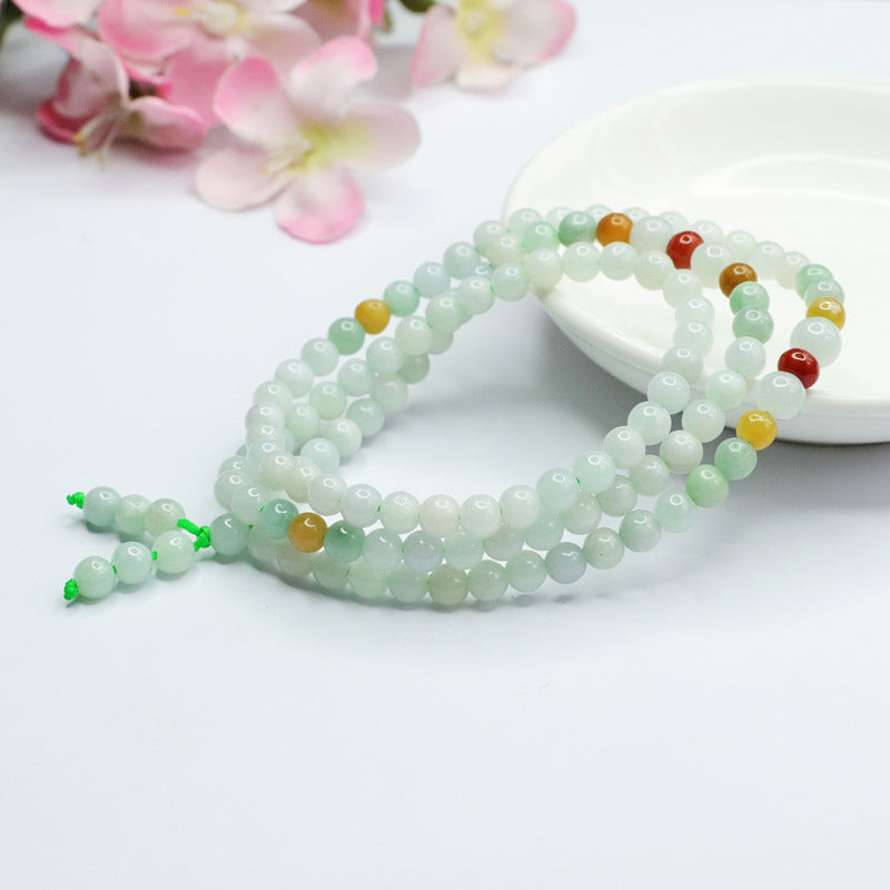 Natural Jade Necklace Buddha Beads A Grade Jade Beads Chain Jewelry