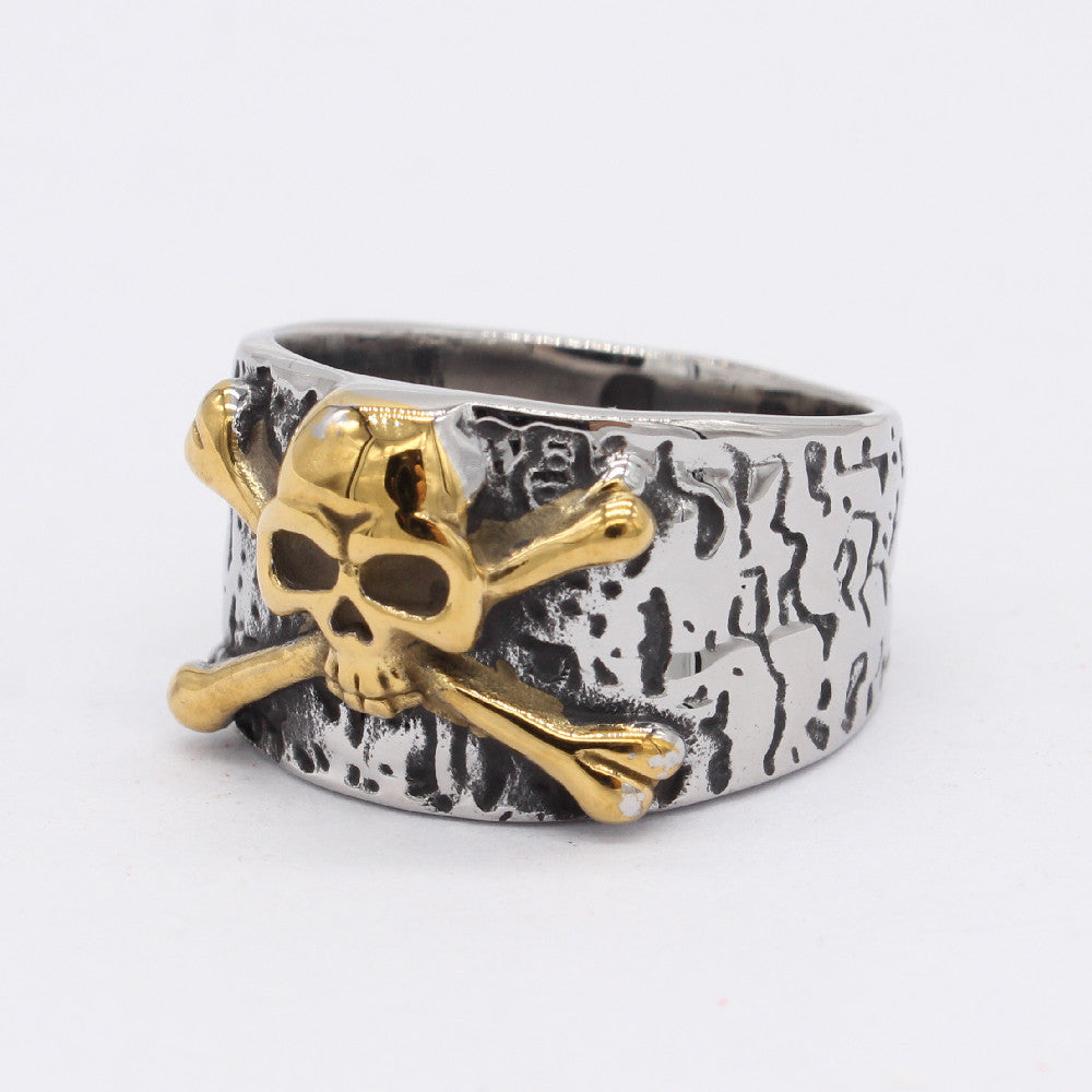 Halloween Death Skeleton Titanium Steel Ring for Men