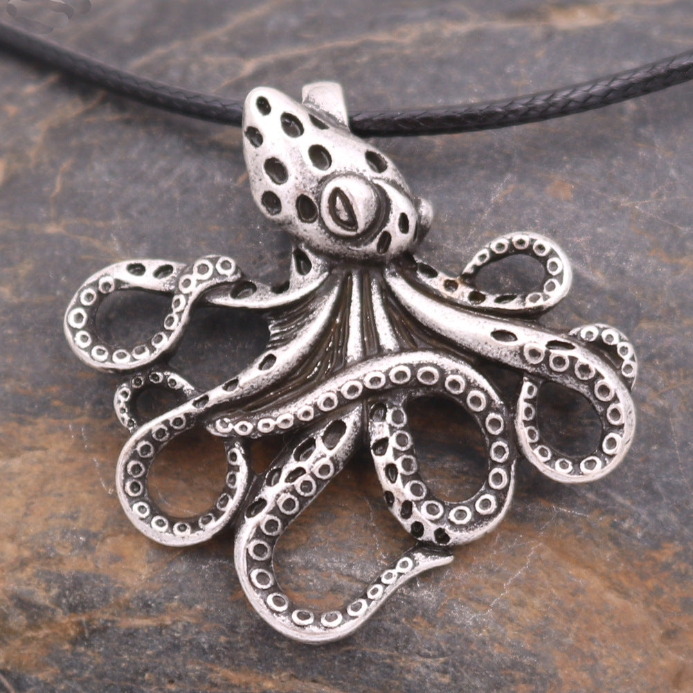 European and American Octopus Pendant Necklace from Norse Legacy Collection