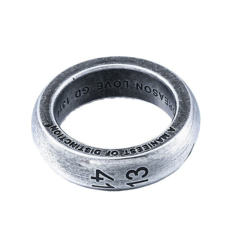 Custom Engraved Titanium Steel Ring for Men - Durable and Stylish Accessory