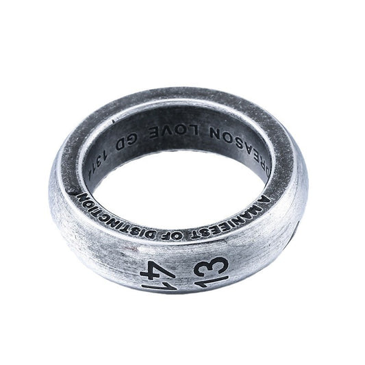 Custom Engraved Titanium Steel Ring for Men - Durable and Stylish Accessory