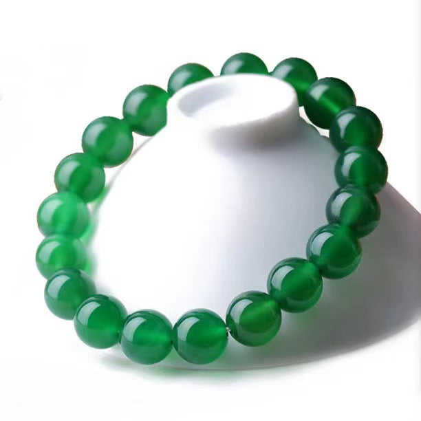 Green Chalcedony Sterling Silver Bracelet