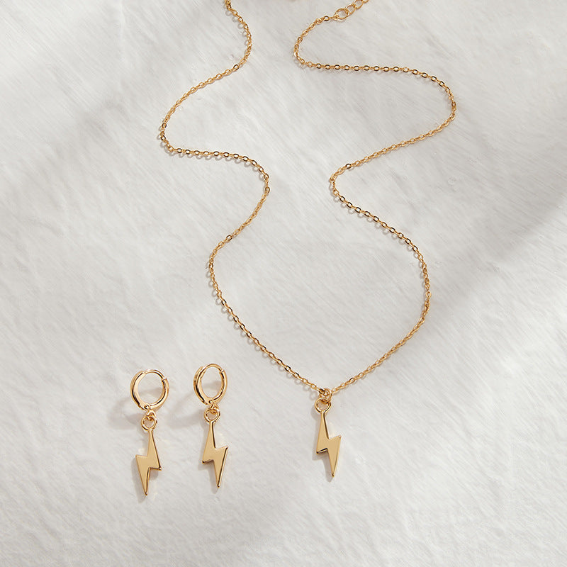 European and American Lightning Jewelry Set with 14k Gold Plating