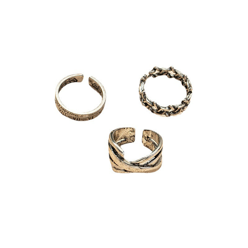 Vintage Alloy Ring Set for Women - Vienna Verve Collection