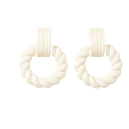 Exaggerated Personality French Twist Braided Earrings - Vienna Verve Collection