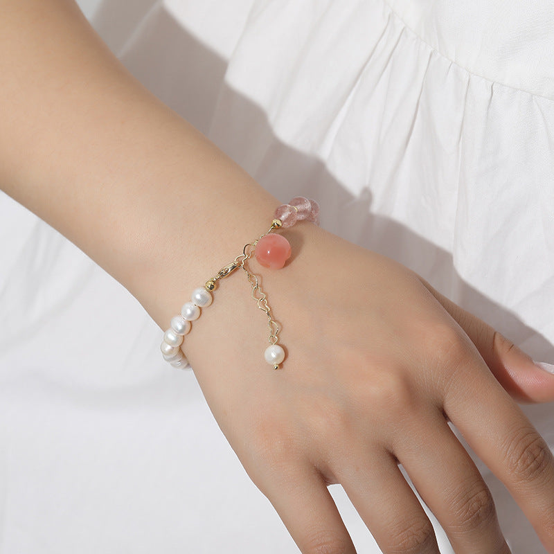 Fortune's Favor Sterling Silver Crystal and Pearl Bracelet