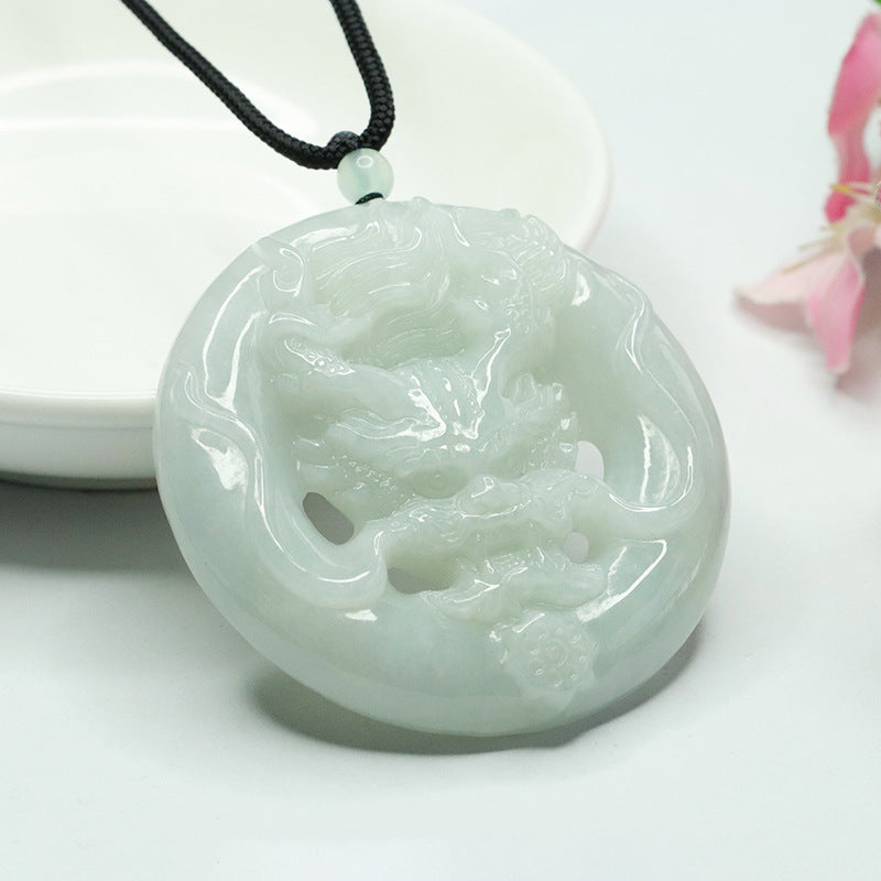 Jade Dragon Head Pendant from Fortune's Favor Collection