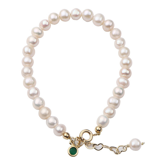 Elegant French Design Freshwater Pearl Bracelet for Women