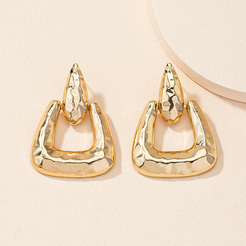 Geometric Irregular Triangle Earrings with a High-End Cold Aesthetic