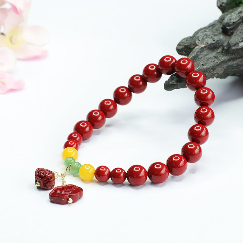 Auspicious Clouds Cinnabar Bracelet