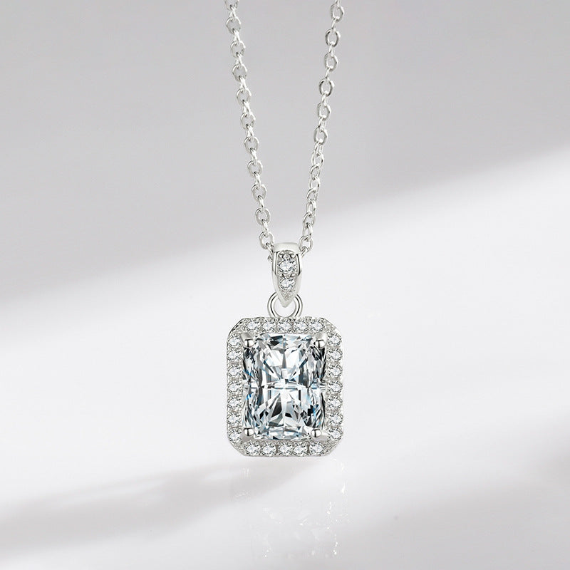 Luxurious 925 Sterling Silver Zircon Necklace by Planderful Collection