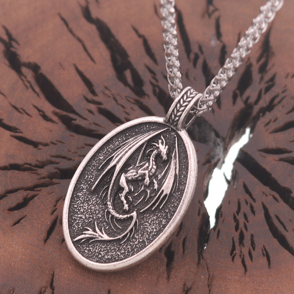 Dragon Totem Pendant Necklace - Viking Style Men's Jewelry