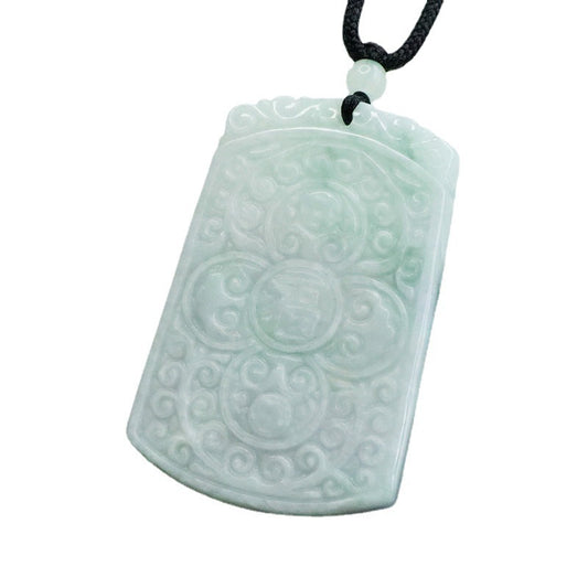 Blessed Flower Jade Pendant from Planderful Collection - Fortune's Favor